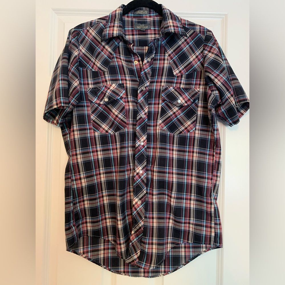 Sir William Mens Snap Front Shirt size M